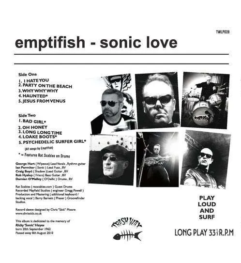 Emptifish Sonic Love LP vinyl rød brukt garasje