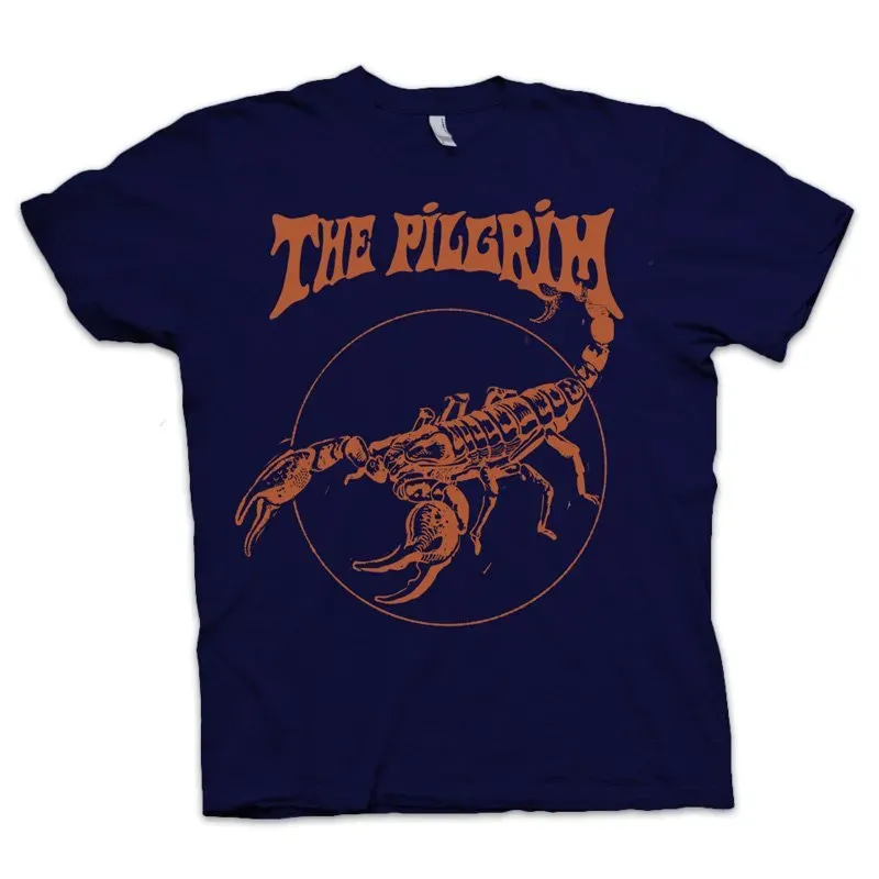 The Pilgrim #04 Blue Orange t-skjorte bomull