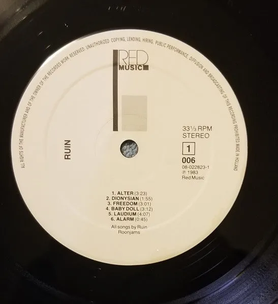 Ruin He-Ho LP vinylplate original 1984-utgave
