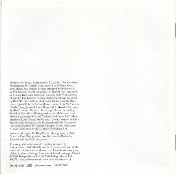 Embrace Out Of Nothing CD album brukt