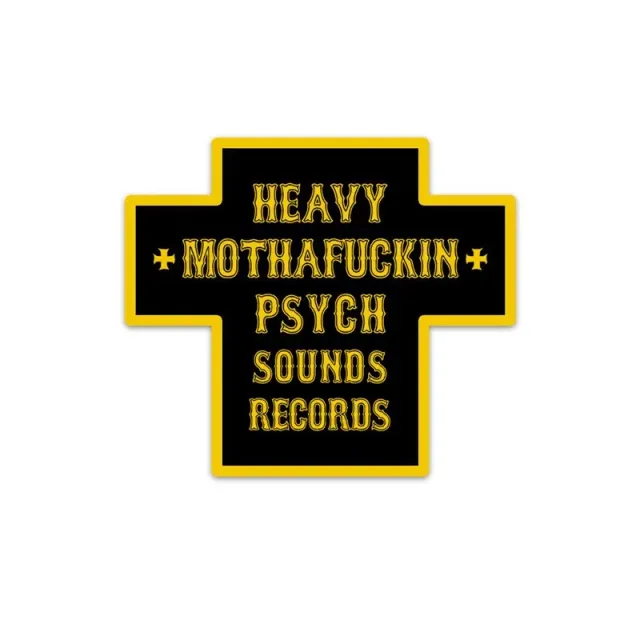 Heavy Psych Sounds #13 patch cross svart/gul