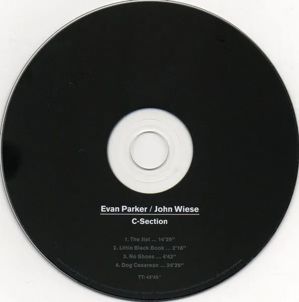 Evan Parker / John Wiese C-Section CD brukt VG+