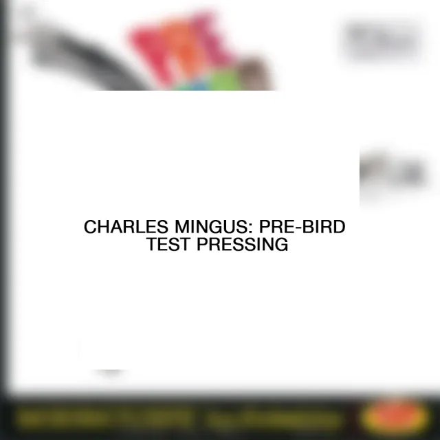 Verve Acoustic Sounds Charles Mingus Pre-Bird testpressing LP