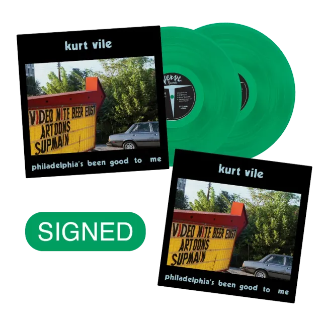 Kurt Vile Philadelphia's Been Good To Me LP grønn vinyl signert
