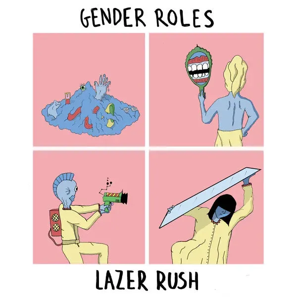 Gender Roles Lazer Rush BSM229 7" EP frosted pink vinyl