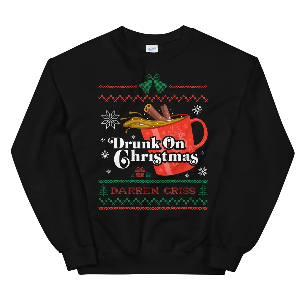 Darren Criss Drunk On Christmas crewneck svart S