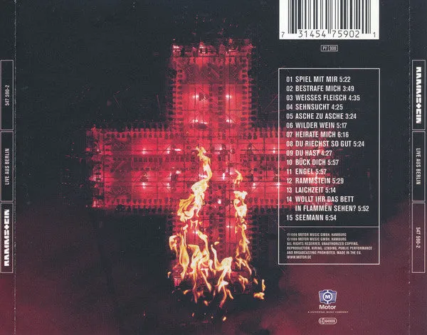Rammstein Live Aus Berlin CD album brukt industrial