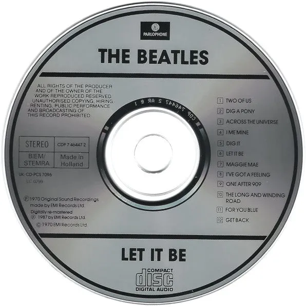 The Beatles Let It Be CD brukt remaster