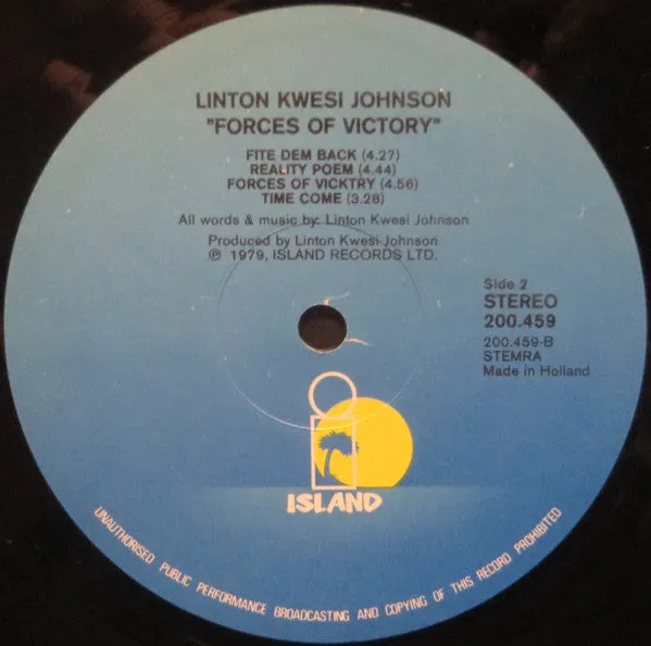 Linton Kwesi Johnson Forces Of Victory LP brukt dub