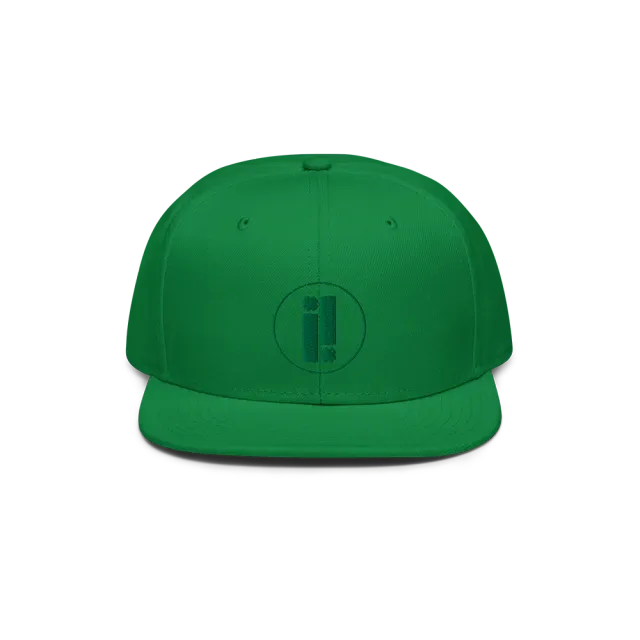 Impulse grønn snapback caps brodert logo