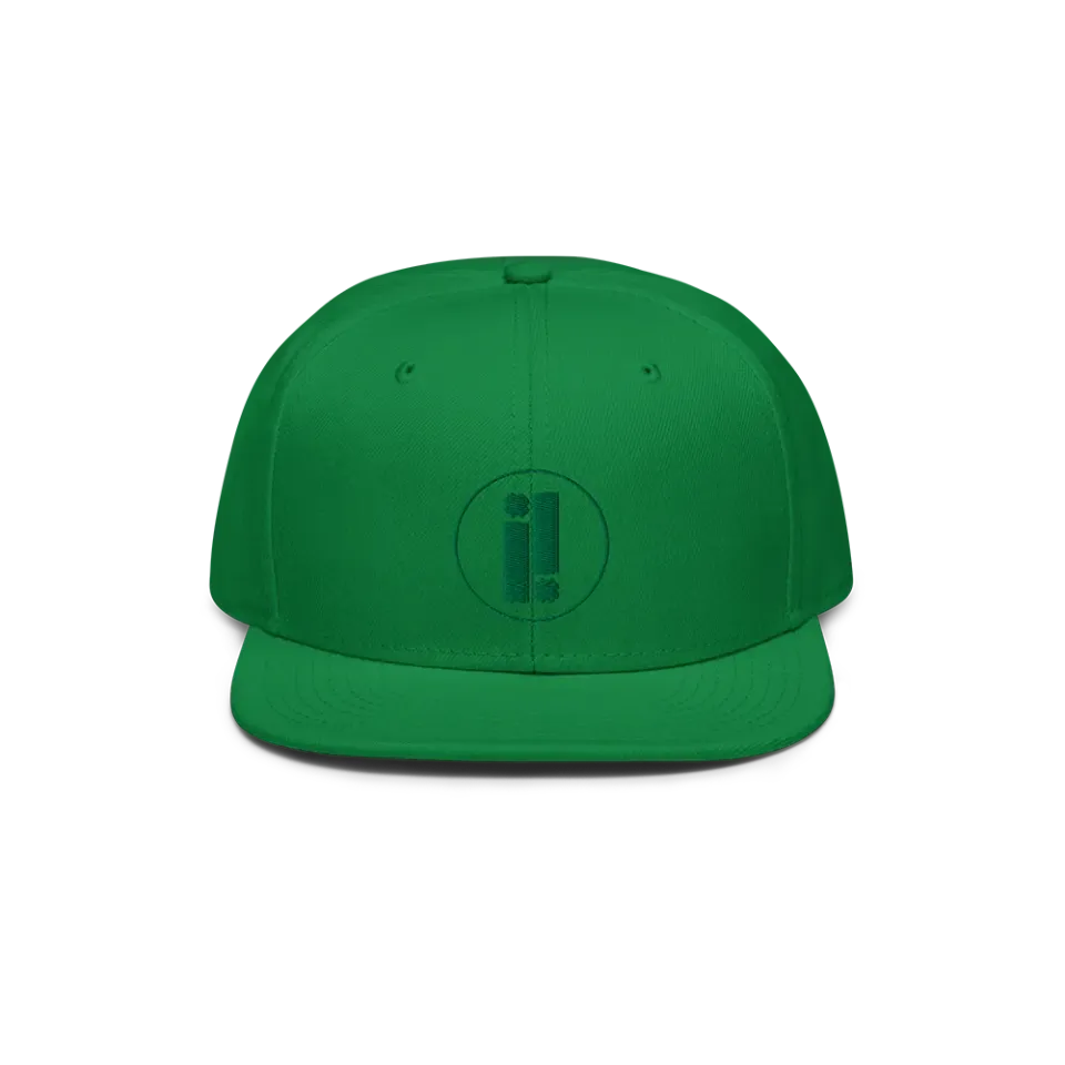 Impulse grønn snapback caps brodert logo
