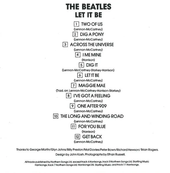 The Beatles Let It Be CD brukt remaster