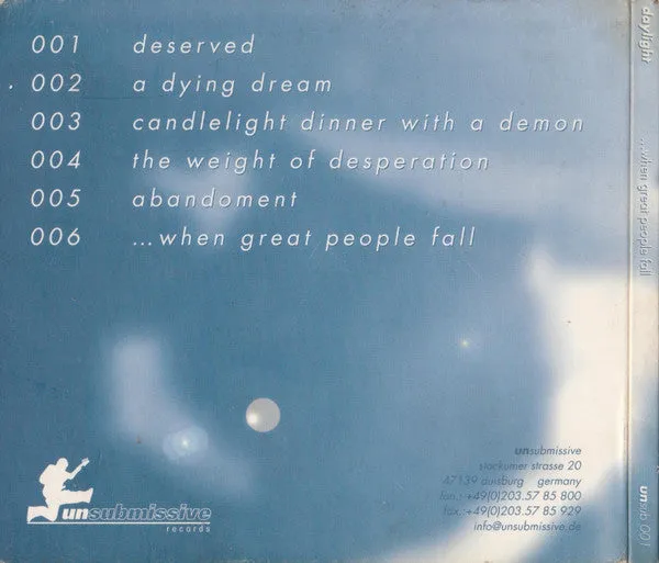 Daylight When Great People Fall CD brukt hardcore punk
