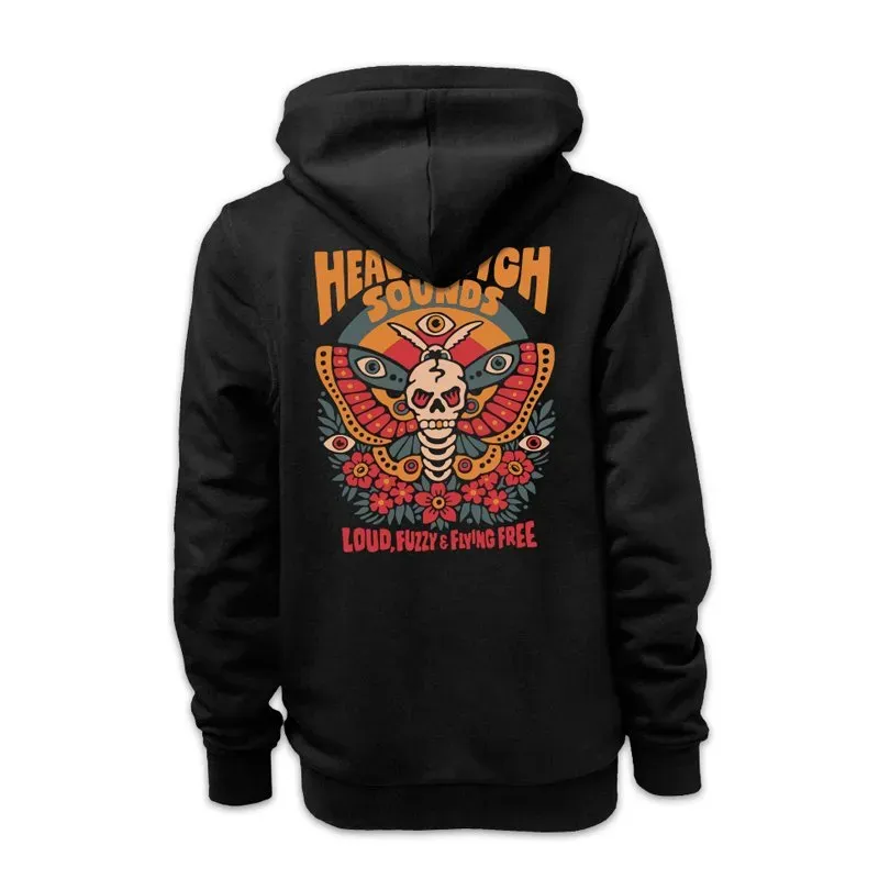 Heavy Psych Sounds #58 svart zip-hoodie hettegenser