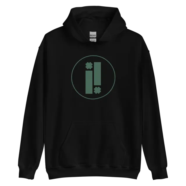 Impulse Black Logo hettegenser svart hoodie