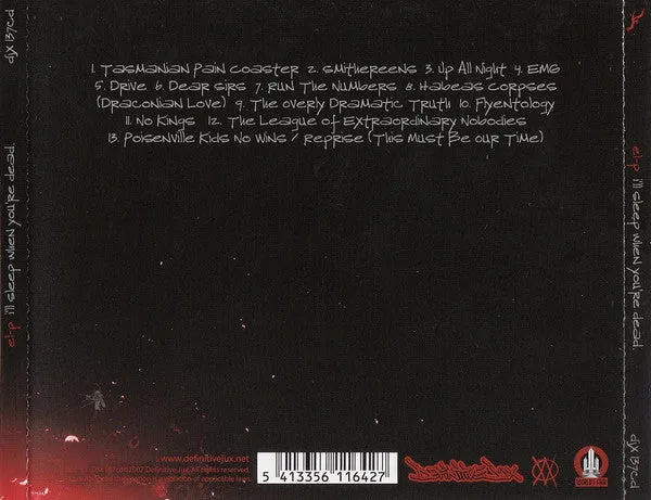 El-P I'll Sleep When You're Dead CD album brukt hip hop