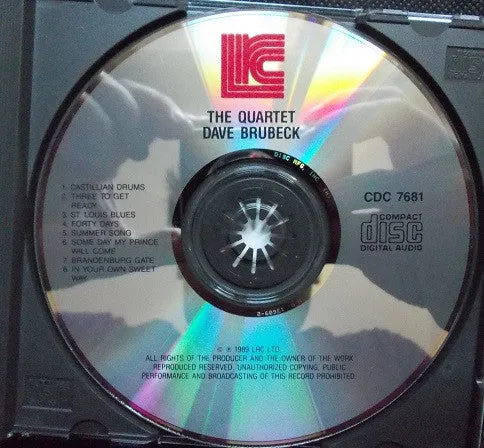 Dave Brubeck The Quartet CD brukt cool jazz
