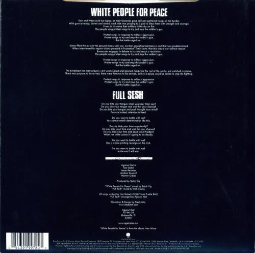 Against Me! White People For Peace 7" vinyl hvit brukt