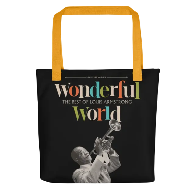 Louis Armstrong Wonderful World handlenett totebag