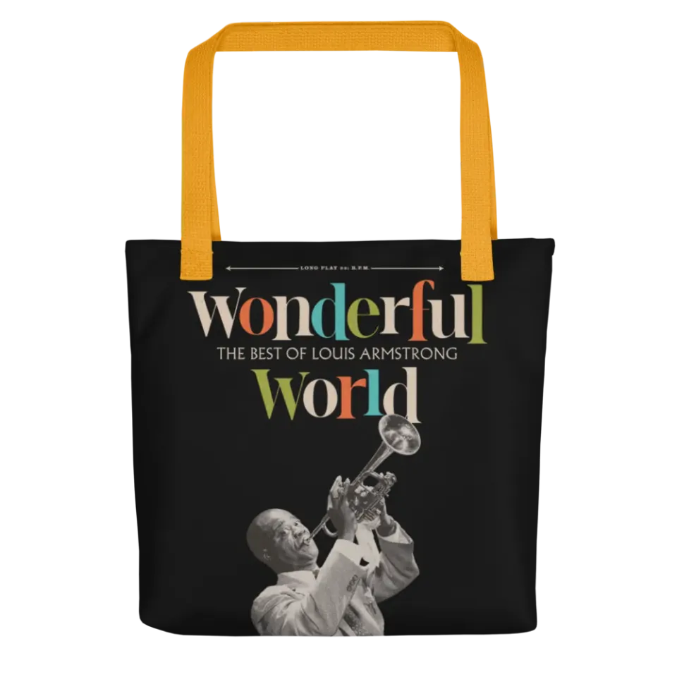 Louis Armstrong Wonderful World handlenett totebag