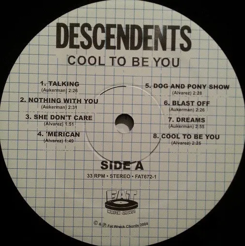 Descendents Cool To Be You LP vinylplate repress brukt