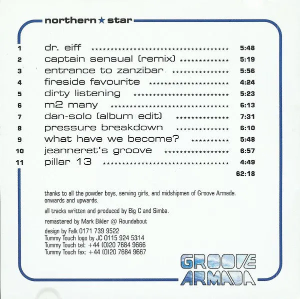 Groove Armada Northern Star CD brukt remaster