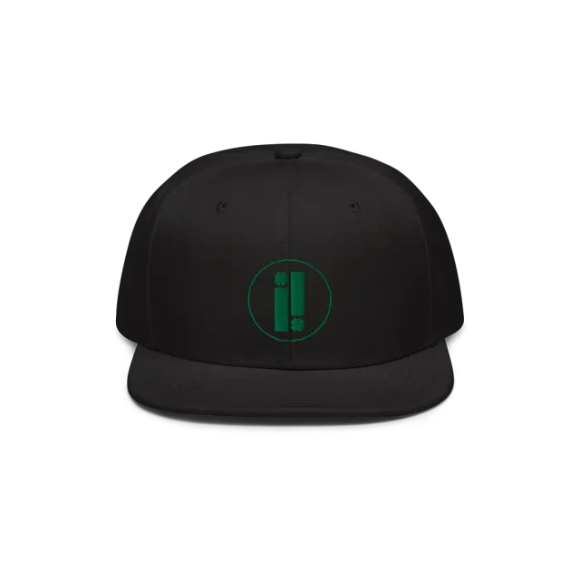 Impulse Black Logo Snapback caps svart brodert