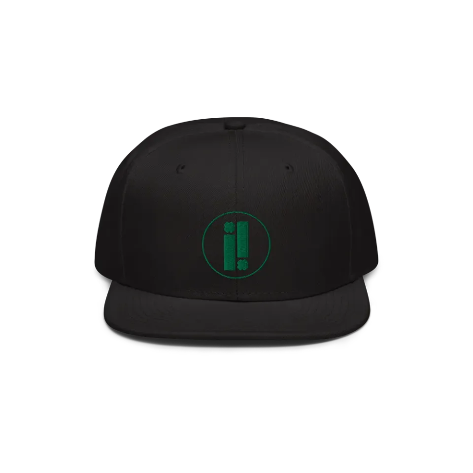 Impulse Black Logo Snapback caps svart brodert