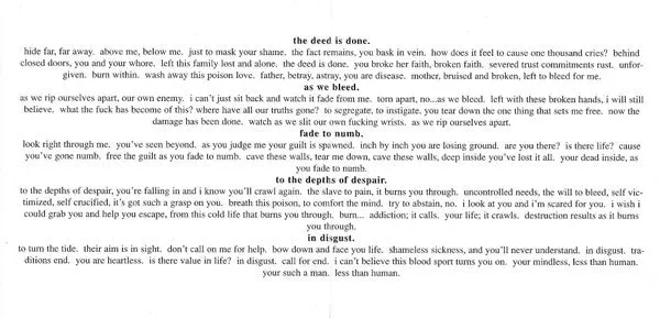 Despair As We Bleed CD EP hardcore 1996