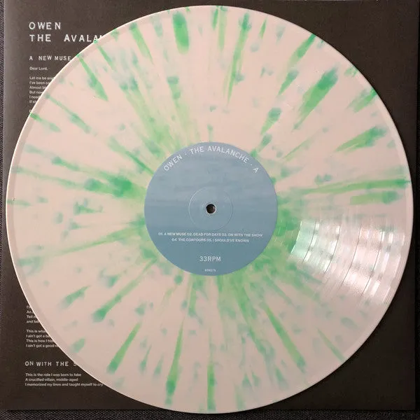 Owen The Avalanche LP vinyl cream/green splatter brukt emo