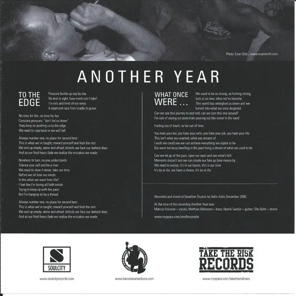 Another Year / Death Is Not Glamorous Split EP 7" vinyl brukt