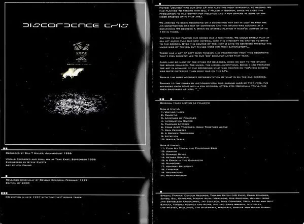 Discordance Axis Jouhou CD+DVD brukt comp
