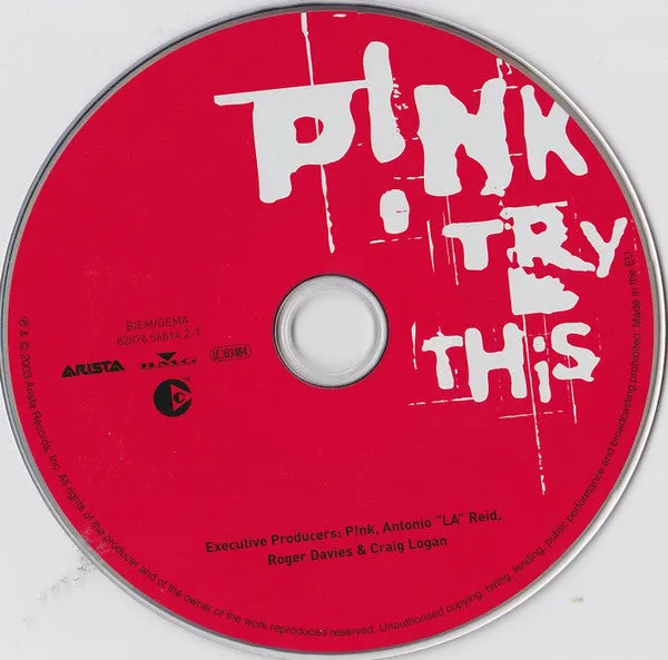 P!NK Try This CD + DVD limited edition brukt