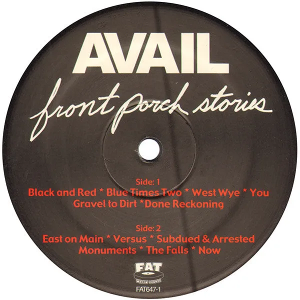 AVAIL Front Porch Stories LP vinyl brukt – punk