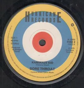 Sore Throat Kamikaze Kid 7" singel brukt VG new wave