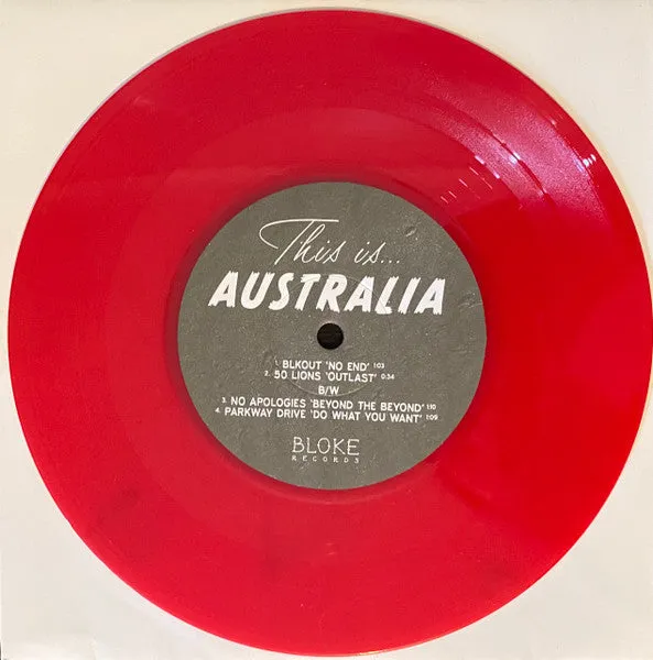 Various This Is Australia 7" brukt rød vinyl hardcore