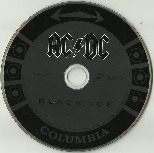 AC/DC Black Ice CD digipak gul logo