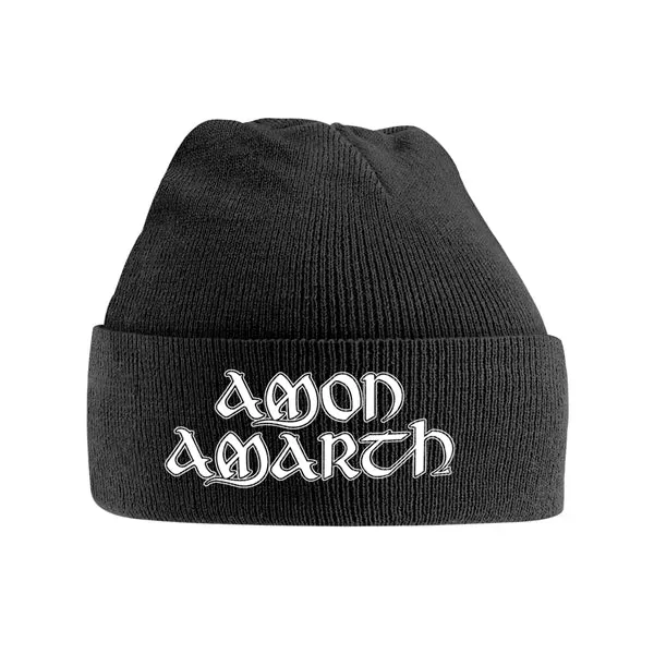 Amon Amarth Logo beanie brodert lue svart