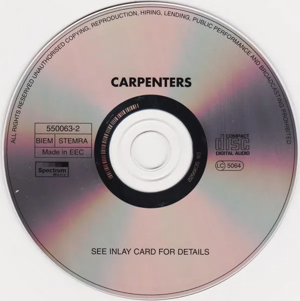 Carpenters Carpenters CD album brukt ballad