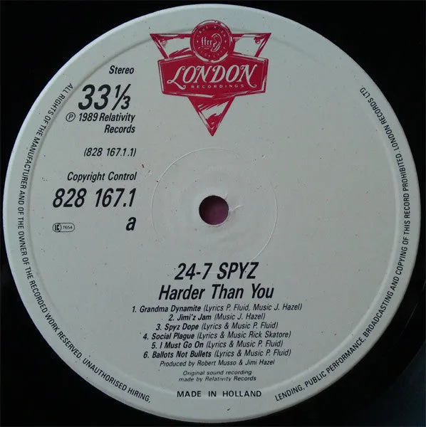24-7 Spyz Harder Than You LP vinyl brukt funk metal