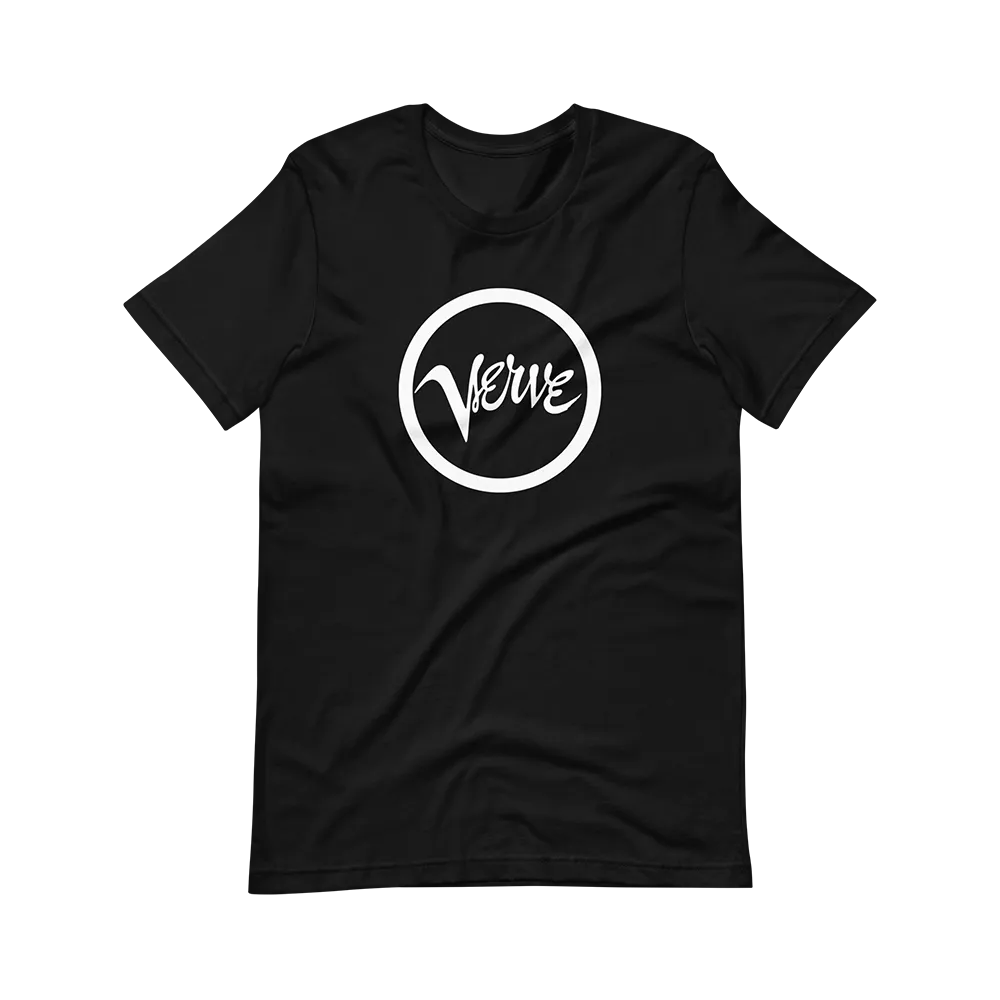 Verve Acoustic Sounds Verve Classic t-skjorte svart hvit logo