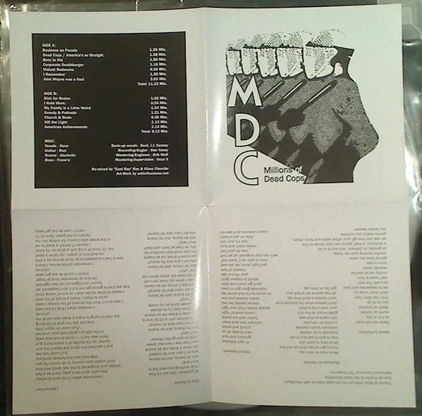M.D.C. Millions Of Dead Cops LP bildevinyl brukt