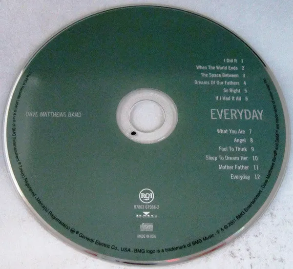 Dave Matthews Band Everyday CD brukt poprock album