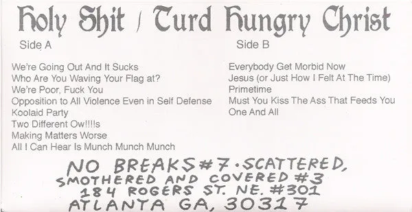 Holy Shit Turd Hungry Christ You Are What You Eat 7" vinyl brukt