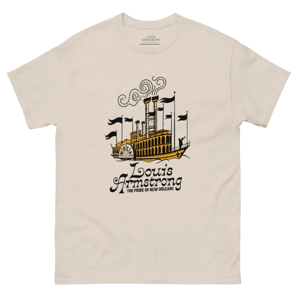 Louis Armstrong Steamboat t-skjorte bomull
