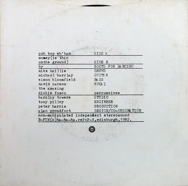 Boots For Dancing Ooh Bop Sh'Bam / Money 7-tommer brukt