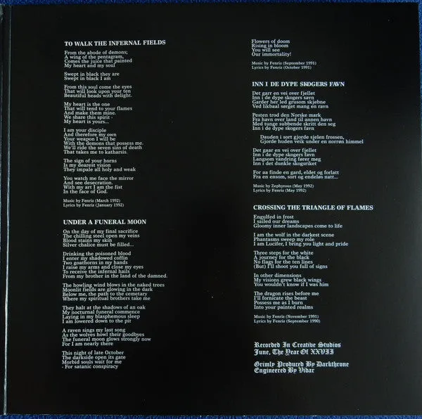 Darkthrone Under A Funeral Moon LP vinyl brukt 180g