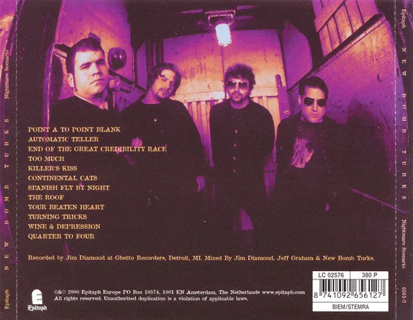 New Bomb Turks Nightmare Scenario CD brukt garasjepunk