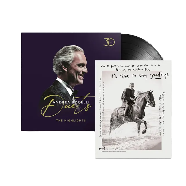 Verve Acoustic Sounds Andrea Bocelli Duets LP svart vinyl + art print