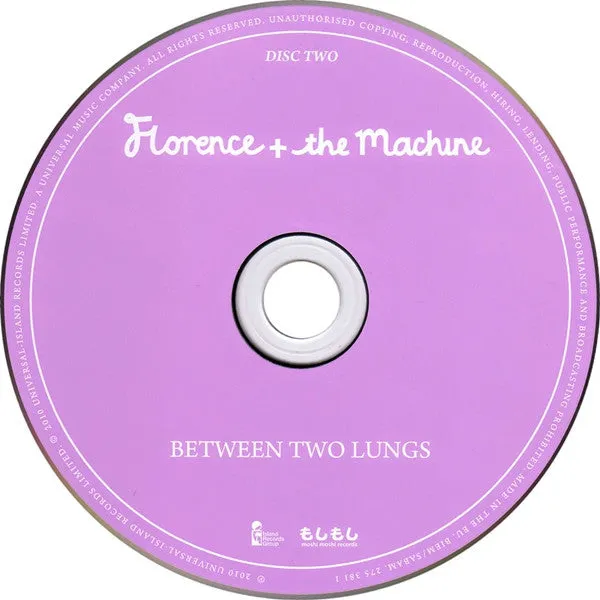 Florence + The Machine Between Two Lungs 2CD brukt deluxe